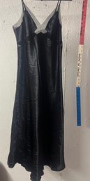 Victoria Secret Long Black Silk Slip/Lingerie NWT S