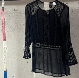 Divided By H&M Black Lace Blouse NWT 2