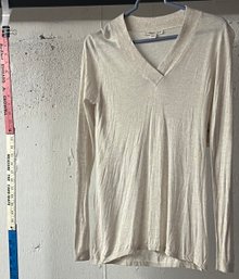 Coldwater Creek Beige V-Neck Sweater NWT S