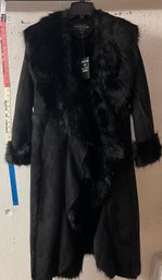 Fabulous Furs Black Full Length Coat NWT XS