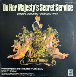 James Bond 007 HER MAJESTY'S SECRET SERVICE Original Motion Picture Soundtrack LP, Vinyl, Record