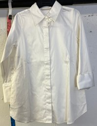 Soft Surroundings White Button Up Top NWT PXS