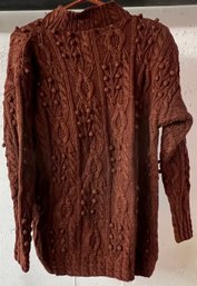 Cape Isle Knitters Rust Sweater Knitted By Hand S