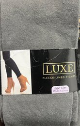 Luxe Fleece Lined Grey Tights NWT S/M