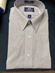 Mens Stafford Grey Dress Shirt NWT 16 1/2 - 33