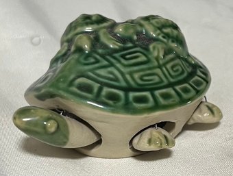 Fengshui Feng Shui Longevity Porcelain Turtle Figurine With Movable Feet