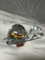 3D Murano Glass Turtle Paperweight
