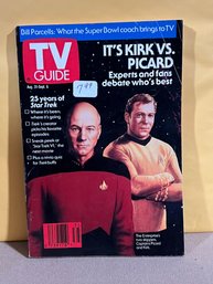 TV Guide Magazine August 31 September 6 1991 Captains Kirk & Picard