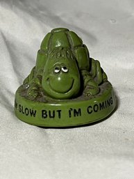 Tortoise #640 Figurine, Russ Berrie Co., 1975 Im Slow But Im Coming