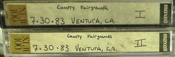 2 GRATEFUL DEAD CONCERT TAPES! 07.30.83 County Fairgrounds Ventura Ca. Tapes I & II. Bootleg