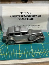 Danbury Mint '50 Greatest Motor Cars Of All Time' - Pewter 1929 Hispano Suiza H6B