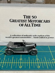 Danbury Mint '50 Greatest Motor Cars Of All Time' - Pewter 1922 Peugeot Quadrilette