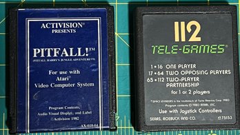 2 Set Atari Game Cartridge - Space Invader And Pitfall!
