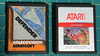 2 Set Atari Game Cartridge - Defender And Centipede