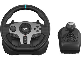 PXN PC Steering Wheel, V9 Universal Usb Car Sim 270/900 Degree Race Steering Wheel With Shifter Bundle