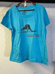 The Mountain Souvenir T-Shirt- Stop Climate Control Turquoise XL