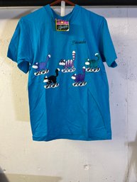 Souvenir T-Shirt Bermuda - Turquoise S NWT