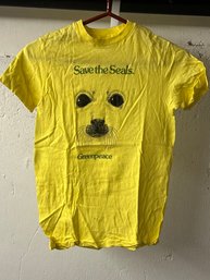 Souvenir T-Shirt Save The Seals Greenpeace - Yellow S