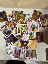 Huge Lot Of Disney Princess Cards, Dora The Explorer And Brave Cards And Stickers