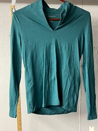 Talbots Teal V-Neck Top NWT S