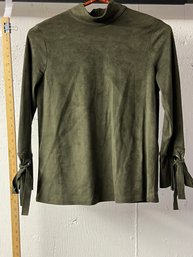 Chicos Moss Green Top NWT OOP