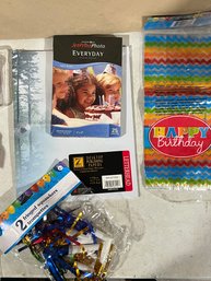 4 Piece Lot - Photo Paper, Decorative Paper, Party Squeakers And Party Bags