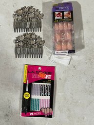 Beauty Items, Hair Clips, Nails And Nail Decals