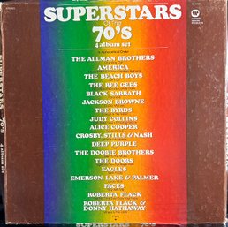 SUPERSTARS OF THE 70'S 4 ALBUM LP RECORDS