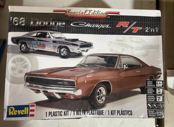REVELL '68 DODGE CHARGER  DRAGSTER- OR - STOCK 2 In 1 Model Kit 1/25 SEALED