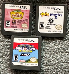 Nintendo DS Games Petz Nursery II, Sesame Street Elmo's A To Z00, Dogs And Cats Paws And Claws Best Friends,