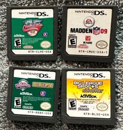 4 Game Lot Nintendo DS Games Sports, Madden 09, Little League World Series, Double Play, Big League Summer