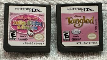 2 Game Lot Nintendo DS Games! Hello Kitty And Friends, Disney Tangled