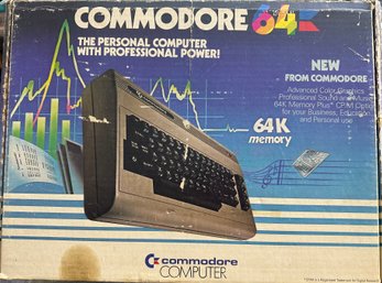 Commodore 64 Computer System In Original Box. (untested)