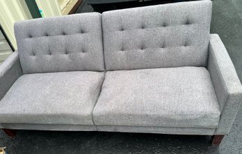 Folding Couch/Love Seat. The Back Folds Down (in 2 Sections) To Use As A Futon. Very Useful, Great For College