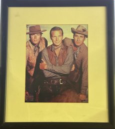 Framed Photo Of Rawhide Cast! Very Neat! Young Clint Eastwood.