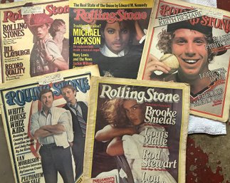 5 Vintage Rolling Stones Magazines 1970s 2 May 1977, Sept. 78, April 78 Brooke Shields, Michael Jackson 3-1984