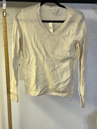 Talbots Pure Cashmere Beige Top- NWT - S