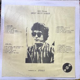Bob Dylan Great White Wonder 2 Record Set Blank Label