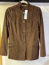 Soft Surroundings Brown  Faux Suede Jacket - NWT - XS