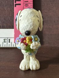 Jim Shore Snoopy Springtime Flowers Peanuts Gang Collectible