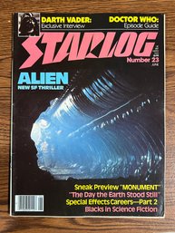 Starlog #26 September 1979 - Alien, Ridley Scott, HR Giger, Day After Tomorrow, Meteor, Moonraker, James Bond