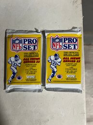 2 Packs 1990 Pro Set Football NFL Trading Card Pack Series 2