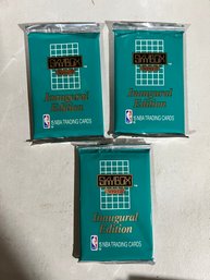 3 Packs 1990-91 SKYBOX NBA Basketball Cards Series 2 Inaugural Edition Unopened Pack