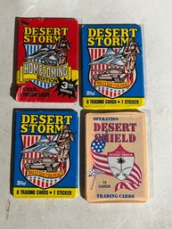 1-1991 Topps Desert Storm Homecoming Edition 3rd Series - 2 Coalition For Peace And 1 Operation Desert Shield