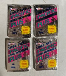 4 Packs 1991 NFL Pacific Pro Football Plus Cards - NEW Unopened Wax Pack