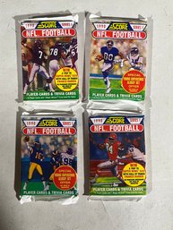 4 Packs 1990 SCORE NFL Football Series 1 16 Player Cards Per Pack