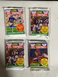 4 Packs 1990 SCORE NFL Football Series 1 16 Player Cards Per Pack