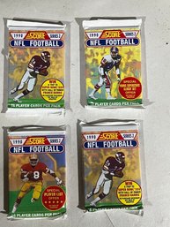 4 Packs 1990 SCORE NFL Football Series 2 16 Player Cards Per Pack