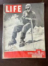 Time Life Magazine War Issue Nov. 9th 1942 Mountain Trooper