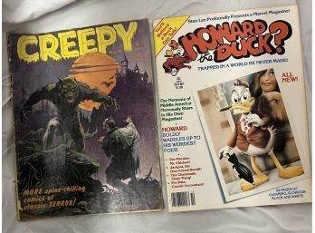 2 Comic Book Set Creepy No.4 And Howard The Duck Volume 1 No.1